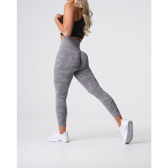 NVGTN Blue Camo Seamless Leggings Small Butt Scrunch Sold out Online - Picture 2 of 11